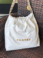 Chanel Bag, 2022 White Shiny Calfskin Small 22 Hobo Bag