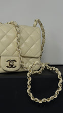 Chanel Bag, 2026 Cream Lambskin Quilted Leather Mini Square Flap Bag