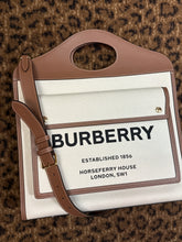 Burberry Bag, Canvas & Leather Pocket Medium Tote