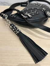 Versace Bag, Black Leather Studded Repeat Hobo Bag