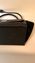 Celine Bag, Black Drummed Calfskin & Suede Trapeze Tote