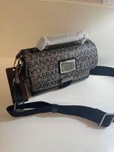 Dolce & Gabbana Bag, Grey & Black Jacquard Messenger Bag