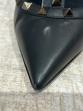 Valentino Shoes, Black Rockstud Ankle Strap 100mm Pumps (size 38)