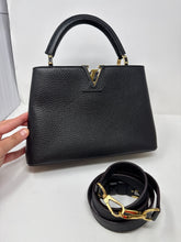 Louis Vuitton Bag, Black Taurillon Leather Capucines BB