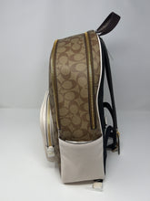 Coach Bag, Signature Canvas & White Leather Court Large Backpack