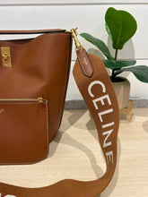 Celine Bag, Saddle Brown Smooth Calfskin Bucket 16 Bag