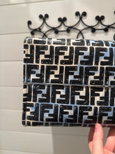 Fendi Bag, Blue & White FF Glazed Canvas Shopper Tote