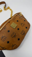 MCM Bag, Cognac Leather Fursten Chain Small Belt Bag