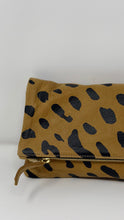 Clare V. Leopard Print Foldover Clutch