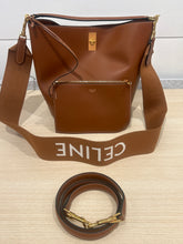 Celine Bag, Saddle Brown Smooth Calfskin Bucket 16 Bag
