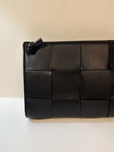 Bottega Veneta Bag, Black Lambskin Intrecciato Mini Cassette Crossbody