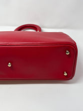 Christian Dior Bag, Red & Pink Calfskin Leather Diorissimo Medium Tote Bag