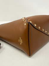 Valentino Bag, Tan Calfskin Rockstud Wispy Bucket Bag
