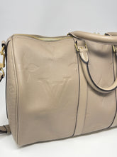 Louis Vuitton Bag, Tourterelle Empreinte Monogram Giant Keepall Bandouliere 45