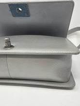 Chanel Bag, 2016 Silver Metallic Caviar Chevron Quilted Medium Boy Flap Bag