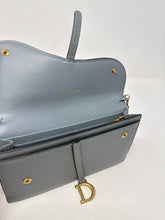 Christian Dior Bag, Blue Calfskin Saddle Chain Pouch