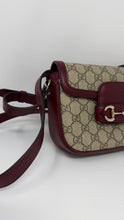 Gucci Bag, GG Supreme Monogram Horsebit 1955 Soft Small Shoulder Bag