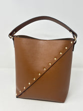 Valentino Bag, Tan Calfskin Rockstud Wispy Bucket Bag