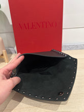 Valentino Bag, Black Leather Rockstud Wristlet Clutch