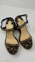 Christian Louboutin Shoes, Nappa Silk Leopard Wedges (size 38)