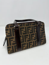 Fendi FF Monogram Zucca Canvas East/West Top Handle Bag