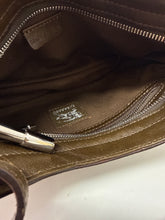 Burberry Bag, Brown Leather Plaid Canvas Small Shoulder Bag