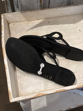Hermès Shoes, Black Rubber Egerie Sandals (size 41)