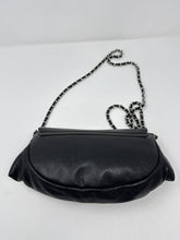 Chanel Bag, 2013 Black Caviar Leather Half Moon Wallet On Chain
