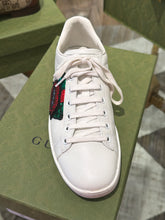 Gucci Shoes, White Leather Ace Sneakers (size 37.5)