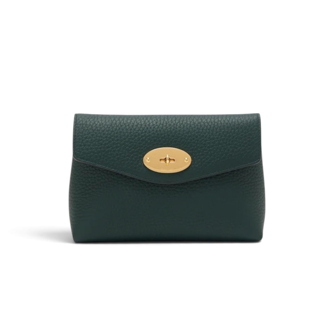 Mulberry Green Leather Darley Cosmetic Pouch