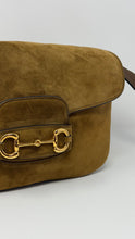 Gucci Bag, Suede Small Aura Horsebit 1955 Shoulder Bag