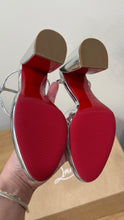 Christian Louboutin Shoes, Silver 85mm Jane Mirror Leather Pumps (size 37)