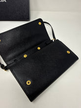 Prada Bag, Black Saffiano Leather Small Wallet on Strap