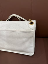 Saint Laurent Bag, Cream Lambskin Matelasse Monogram Medium Niki Chain Satchel