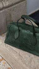 Celine Bag, Forest Green Suede Bowling Bag