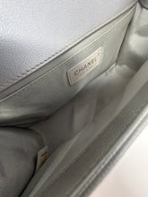 Chanel Bag, 2016 Silver Metallic Caviar Chevron Quilted Medium Boy Flap Bag