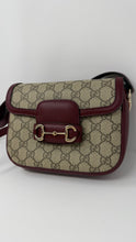 Gucci Bag, GG Supreme Monogram Horsebit 1955 Soft Small Shoulder Bag