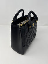 Gucci Bag, Black Leather GG Matelassé Small Top Handle Tote