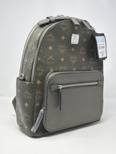 MCM Bag, Olive Green Leather Stark Small Backpack