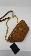 MCM Bag, Cognac Leather Fursten Chain Small Belt Bag