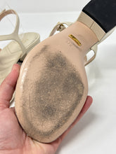 Gucci Shoes, Ivory GG Thong Heel Sandals (size 37.5)