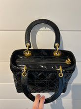 Christian Dior Bag, Black Patent Cannage Medium ‘Lady Dior’ Bag