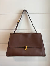 Leo et Violette Bag, Brown Grained Leather Le Daily Soft Laurence Shoulder Bag