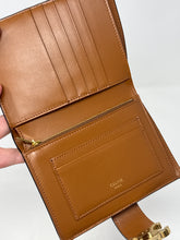 Celine Tan Grained Calfskin Triomphe Medium Strap Nino Wallet