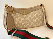 Gucci Bag, GG Beige Supreme Ophidia Small Crossbody Bag with Chain