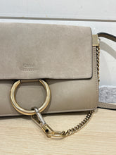 Chloé Bag, Motty Grey Suede Calfskin Mini Faye Shoulder Bag