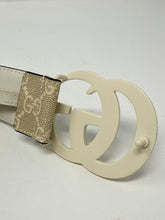Gucci White GG Canvas Belt (size 85)