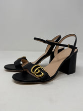 Gucci Shoes, Black GG Thong Heel Sandals (size 36.5)
