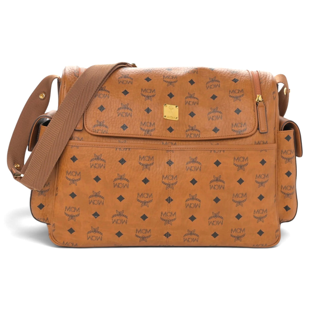 MCM Bag, Cognac Leather Large Diaper Bag