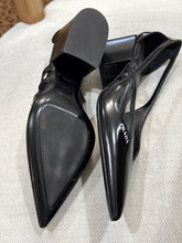 Prada Shoes, Black Patent Leather 55mm Debossed Logo Pumps (size 36.5)
